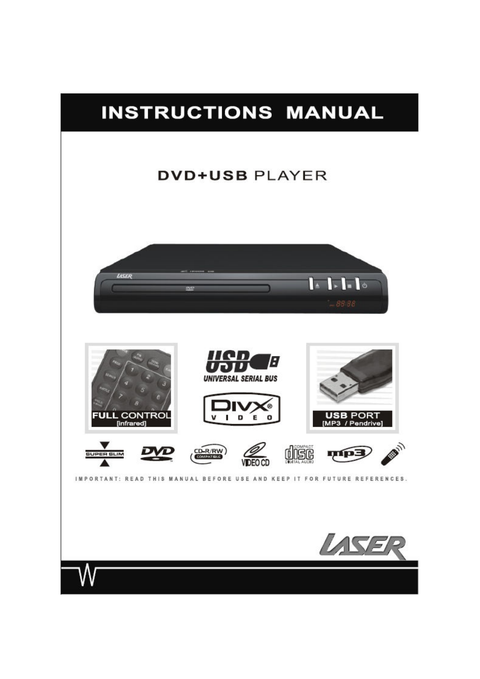 Laser DVD-HD007 User Manual | 10 pages
