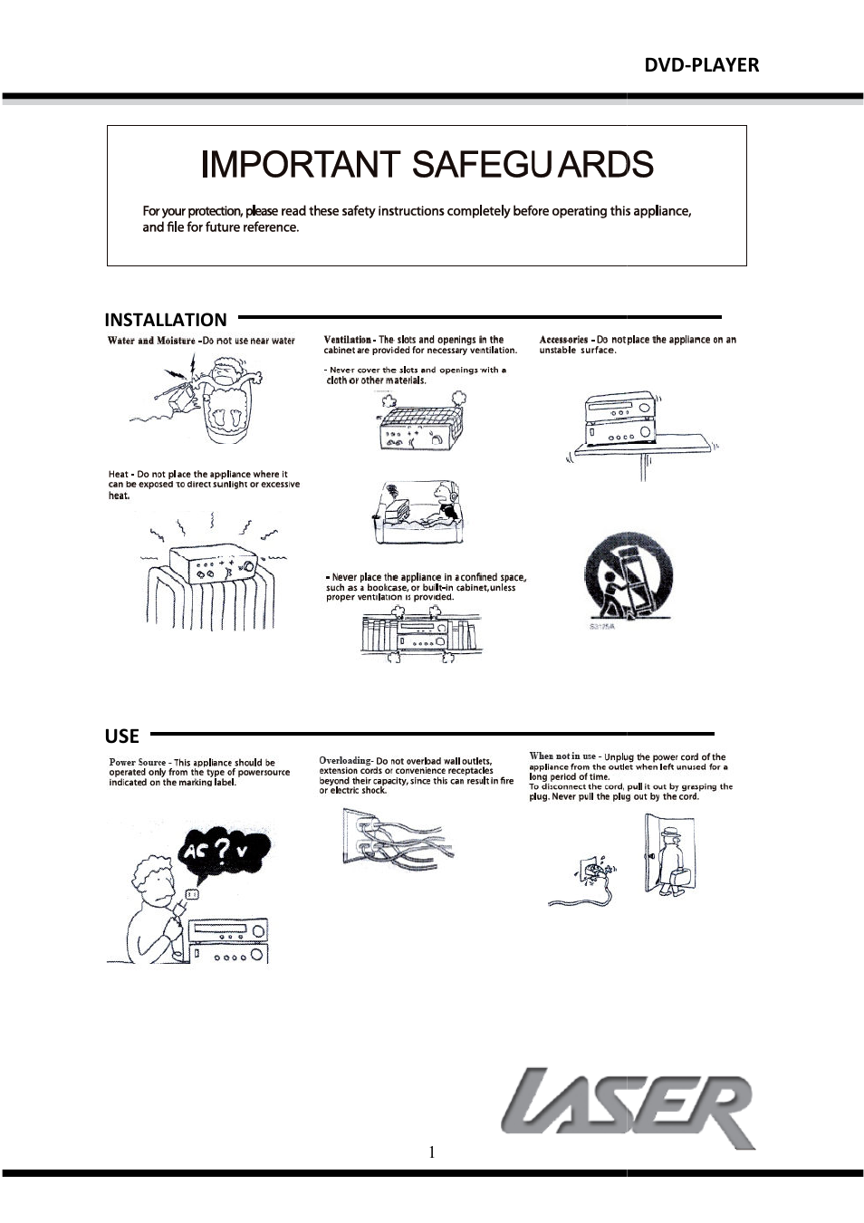 Dvd-player | Laser DVD-HD007 User Manual | Page 2 / 10