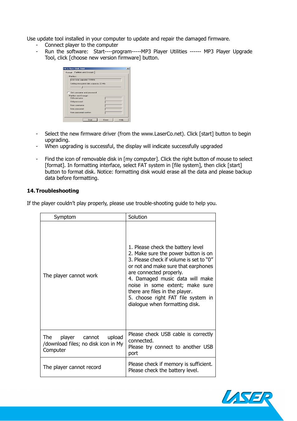 Laser MP3-C40 User Manual | Page 6 / 7