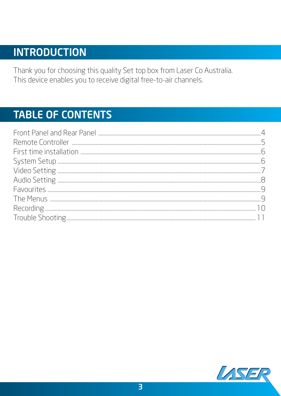 Laser STB-HDM2000 User Manual | Page 3 / 12