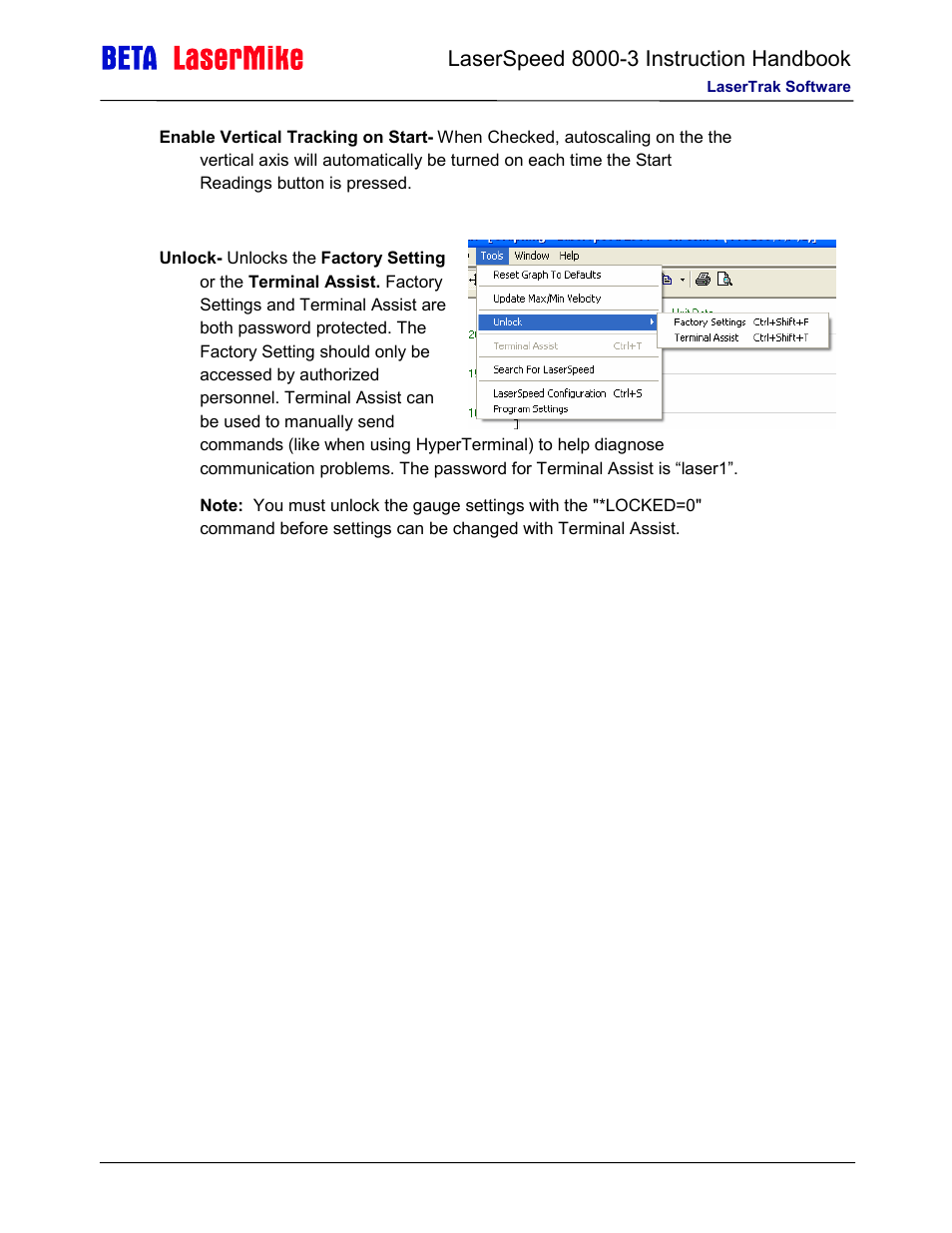 Laser beta lasermike LS8000-3 User Manual | Page 103 / 221