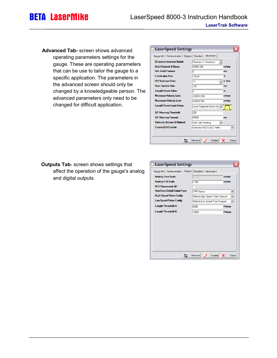 Laser beta lasermike LS8000-3 User Manual | Page 108 / 221