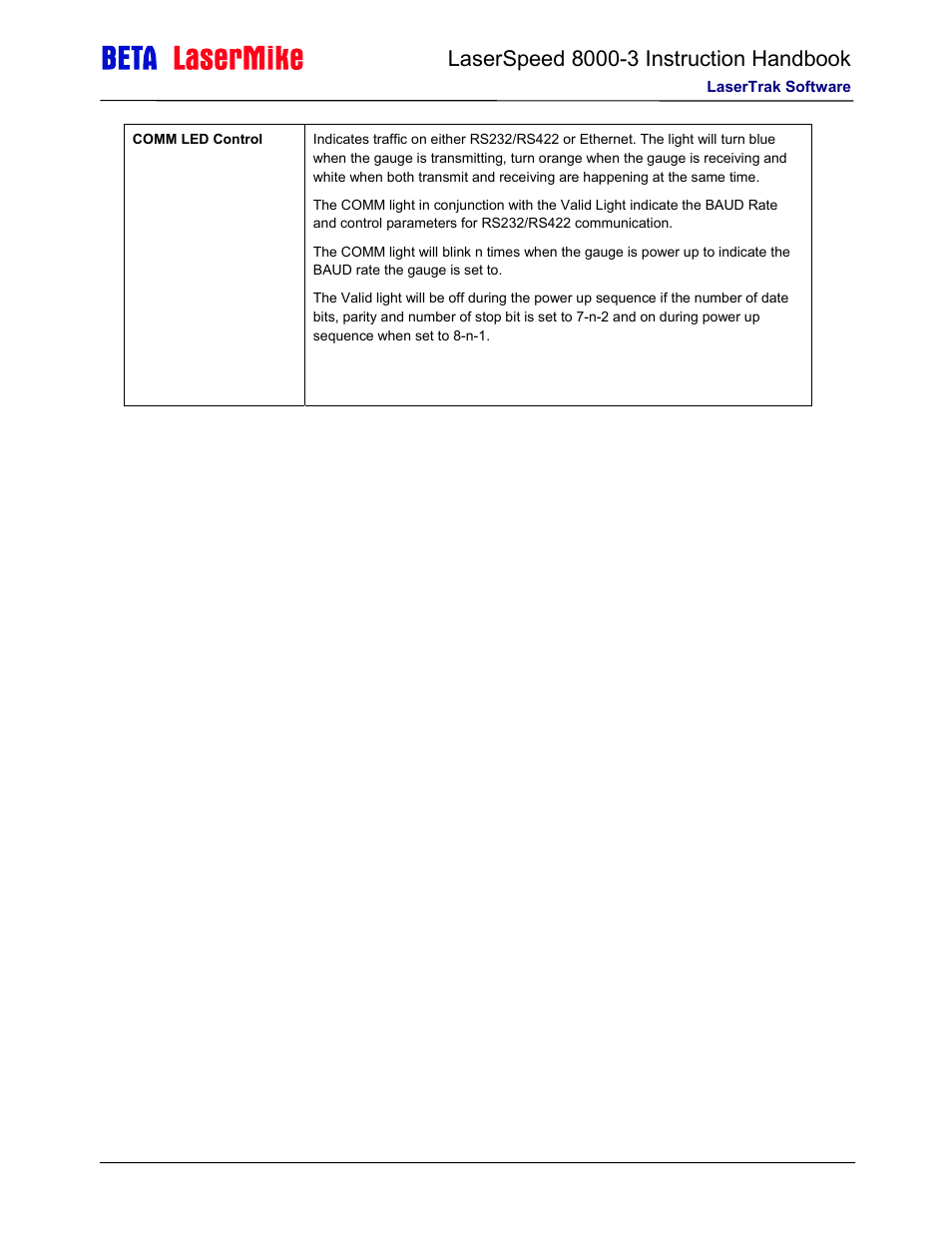 Laser beta lasermike LS8000-3 User Manual | Page 113 / 221