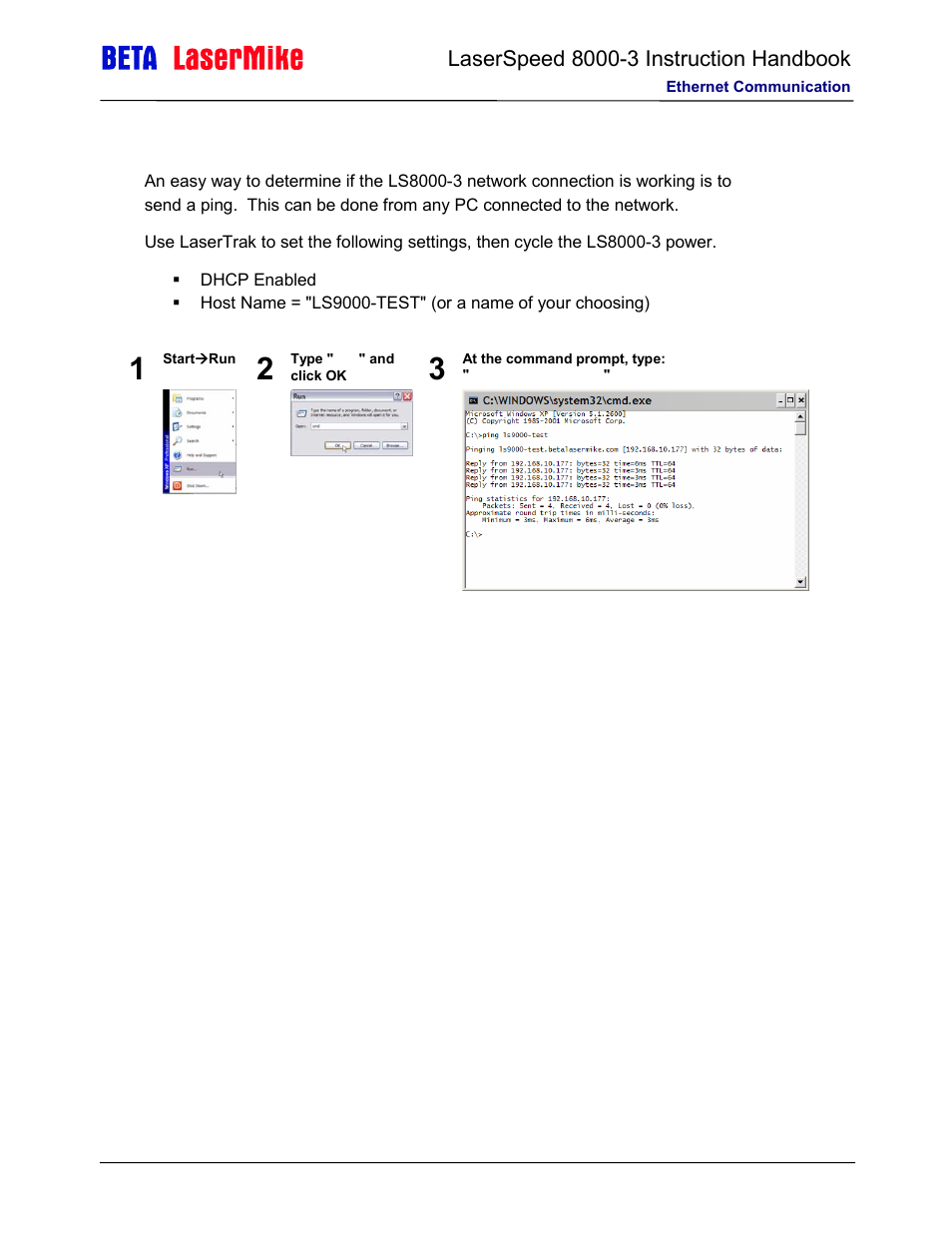 Laser beta lasermike LS8000-3 User Manual | Page 169 / 221