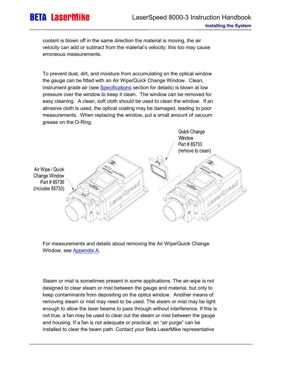 Laser beta lasermike LS8000-3 User Manual | Page 18 / 221