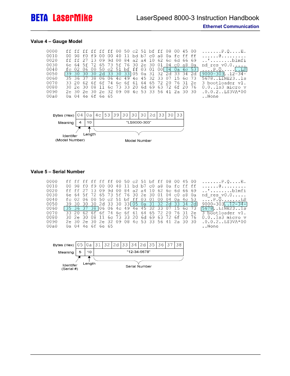 Laser beta lasermike LS8000-3 User Manual | Page 182 / 221