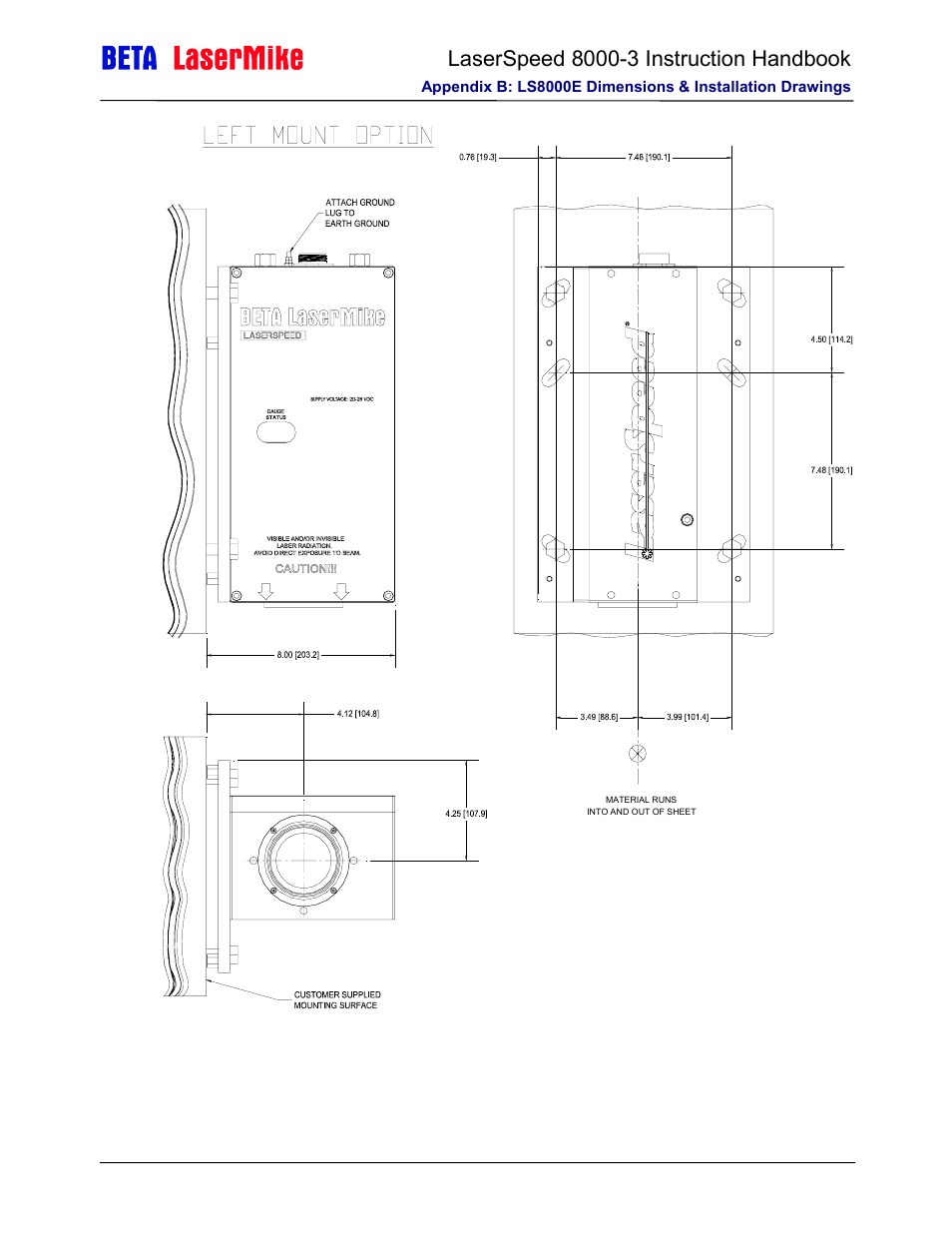 Laser beta lasermike LS8000-3 User Manual | Page 194 / 221