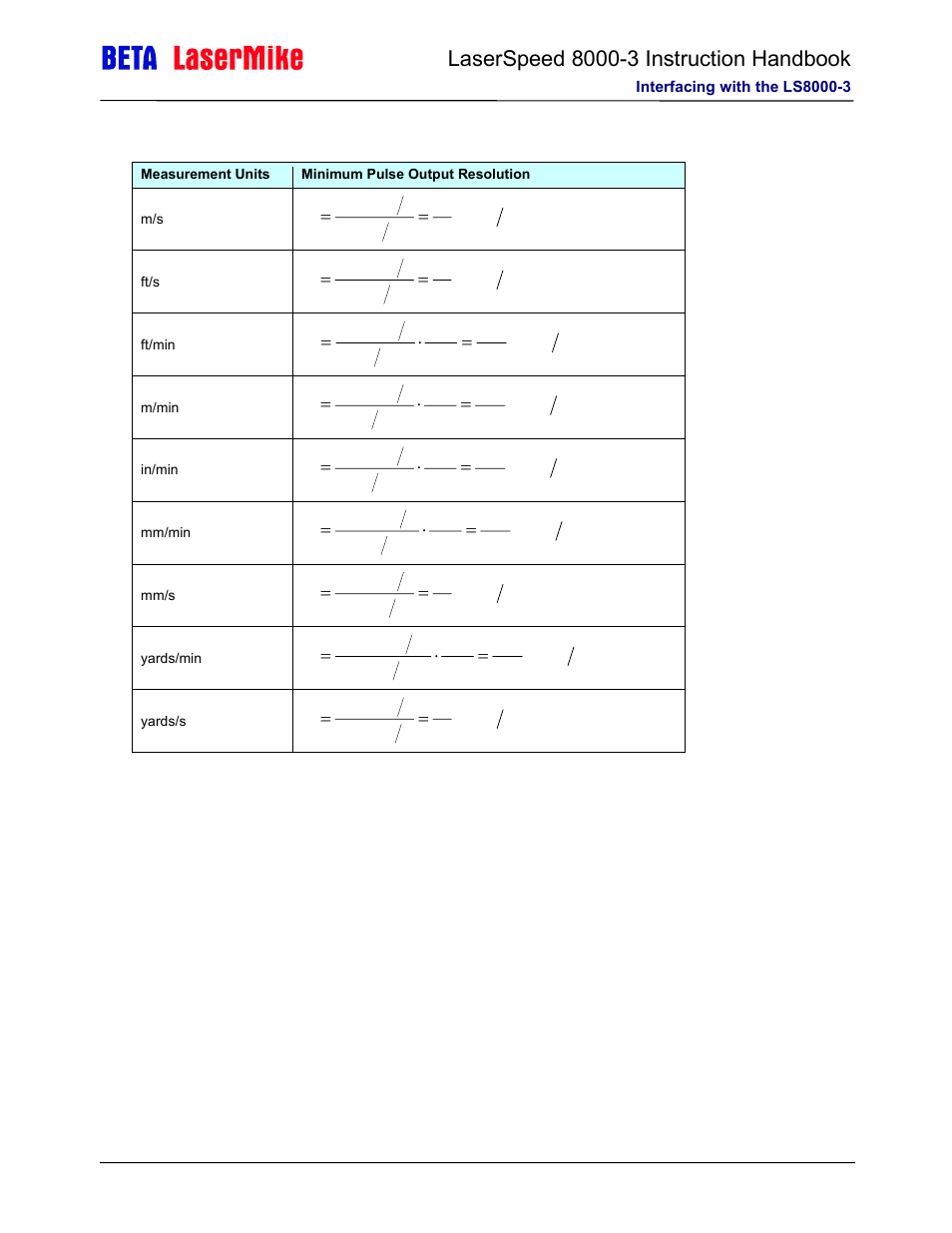 Laser beta lasermike LS8000-3 User Manual | Page 42 / 221