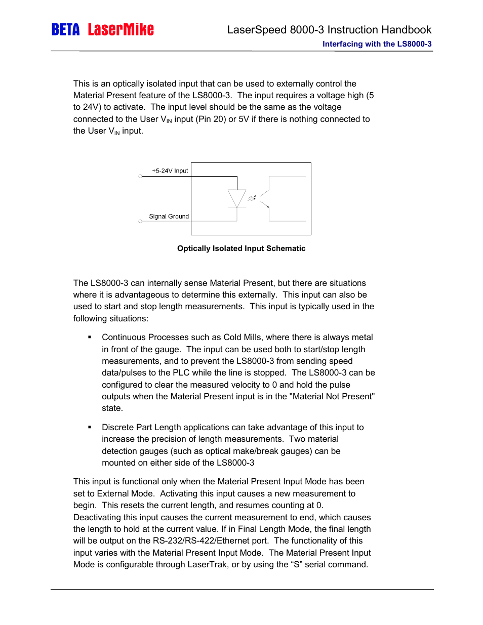 Laser beta lasermike LS8000-3 User Manual | Page 43 / 221