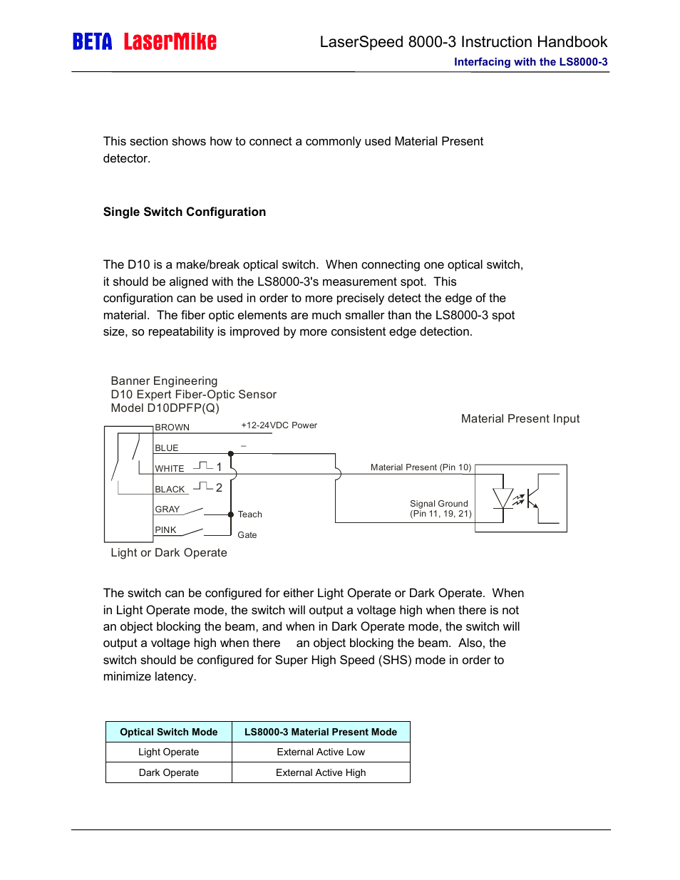 Laser beta lasermike LS8000-3 User Manual | Page 46 / 221