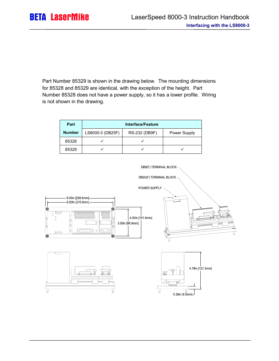 Laser beta lasermike LS8000-3 User Manual | Page 67 / 221