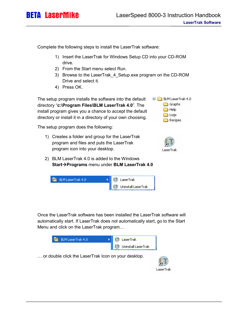 Laser beta lasermike LS8000-3 User Manual | Page 96 / 221