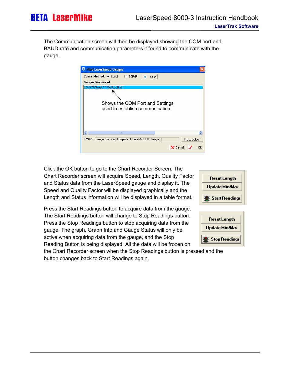 Laser beta lasermike LS8000-3 User Manual | Page 98 / 221