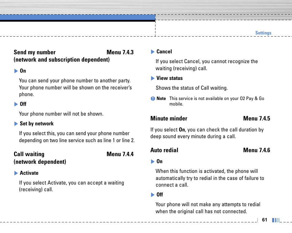 Life is good LG MOBILE PHONE C3320 User Manual | Page 62 / 76