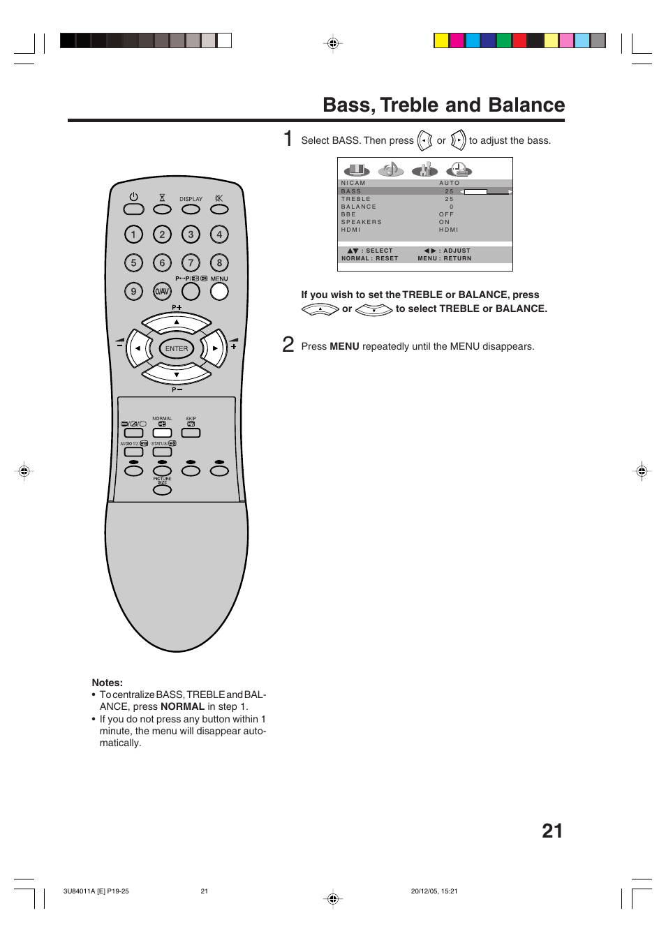 21 bass, treble and balance | Lenco Marine PL 4201 User Manual | Page 21 / 40