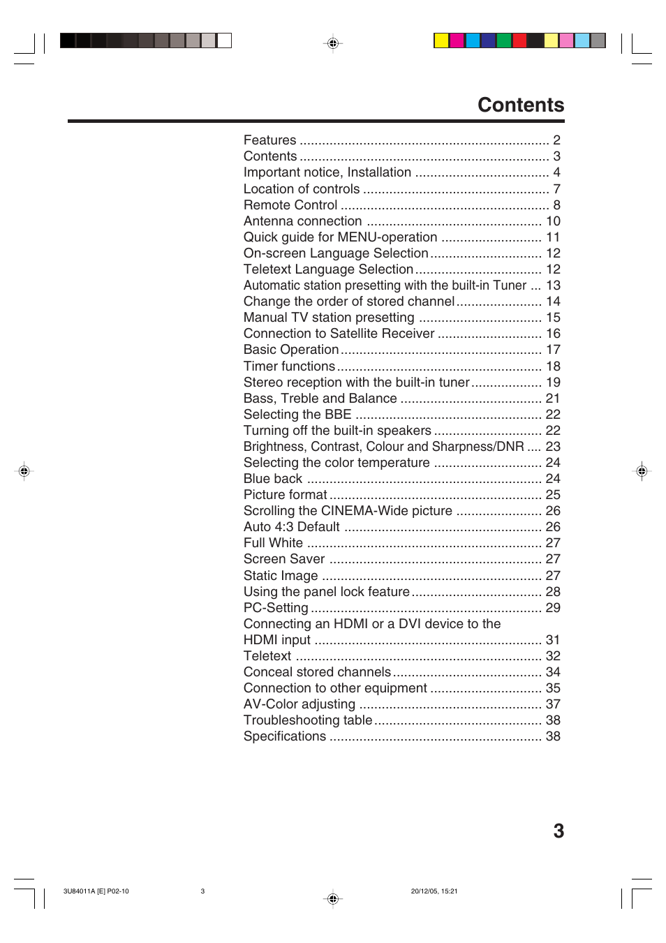 3contents | Lenco Marine PL 4201 User Manual | Page 3 / 40