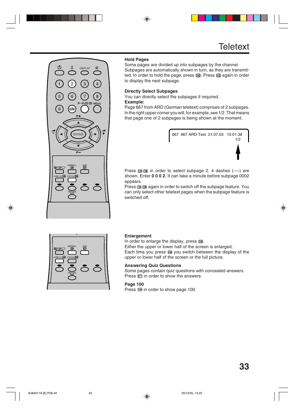 Teletext | Lenco Marine PL 4201 User Manual | Page 33 / 40