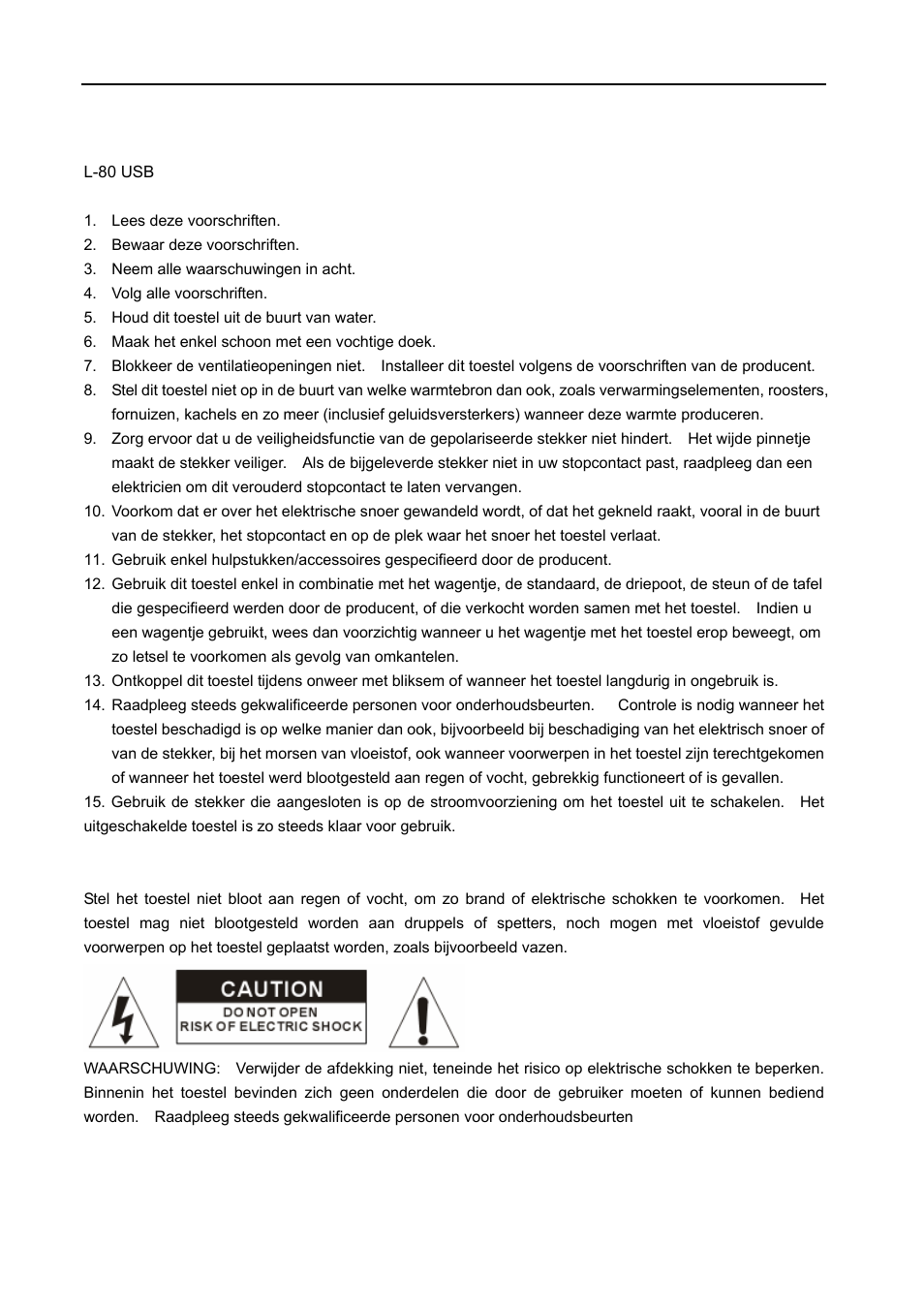 Lenco Marine L-80 USB User Manual | Page 20 / 45