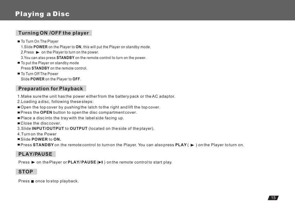 Т³гж 17, Playing a disc | Lenco Marine DVP-722 User Manual | Page 17 / 33