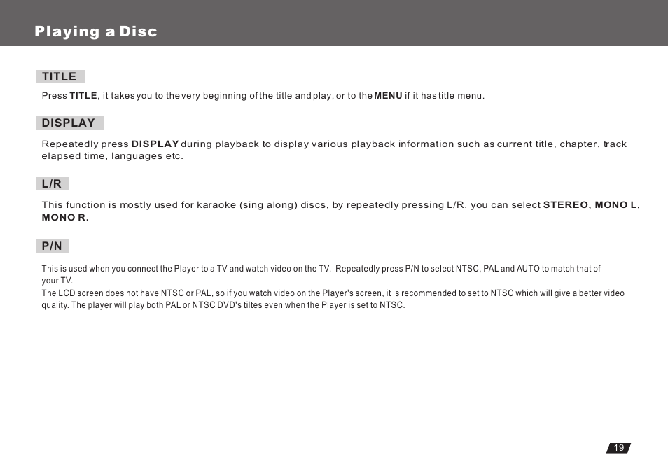 Т³гж 21, Playing a disc | Lenco Marine DVP-722 User Manual | Page 21 / 33