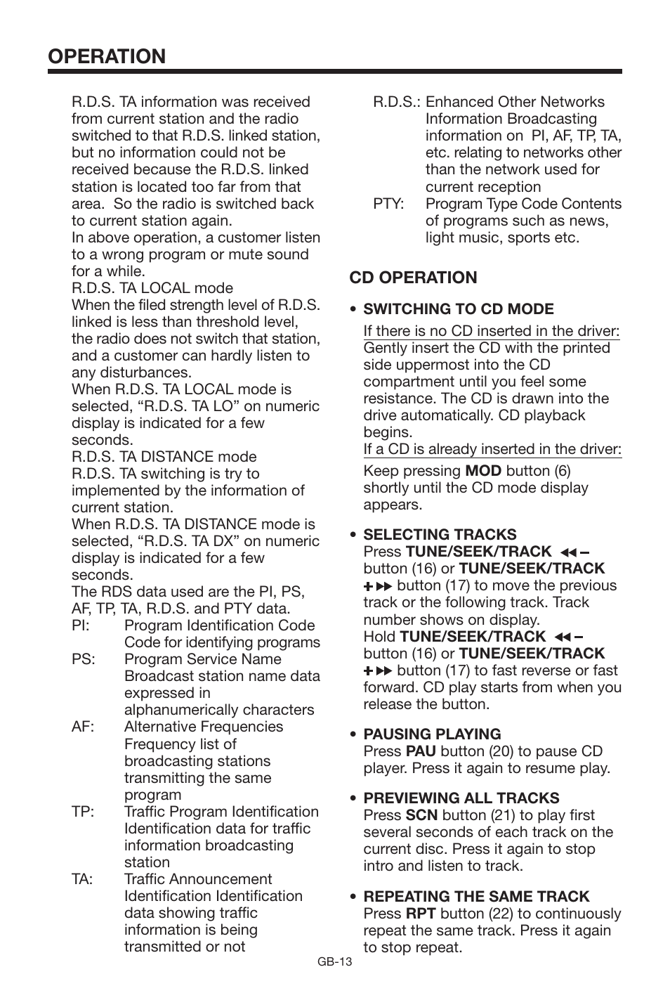 Operation | Lenco Marine CS-1004 User Manual | Page 13 / 19