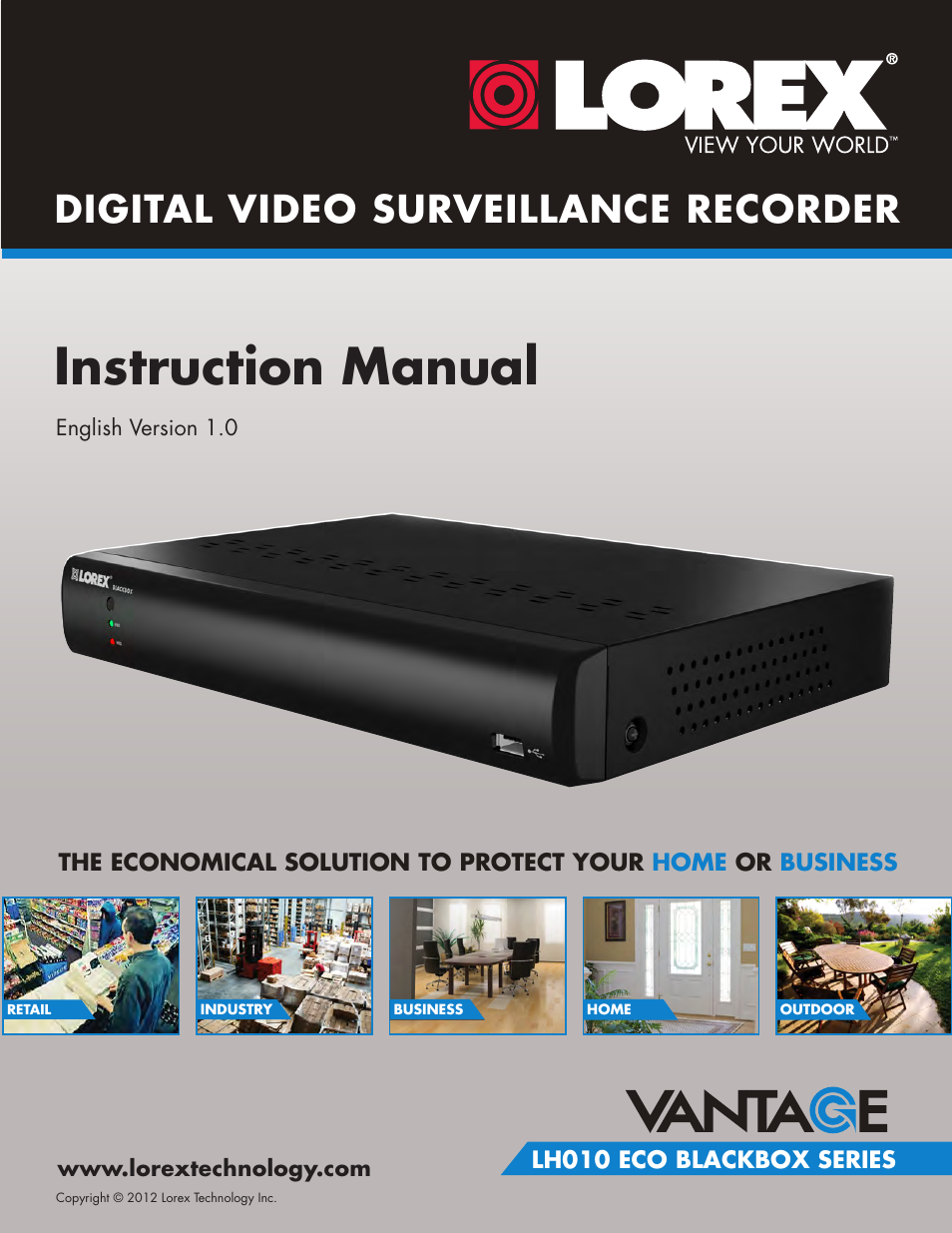 LOREX Technology DIGITAL VIDEO SURVEILLANCE RECORDER LH010 ECO BLACKBOX SERIES User Manual | 128 pages