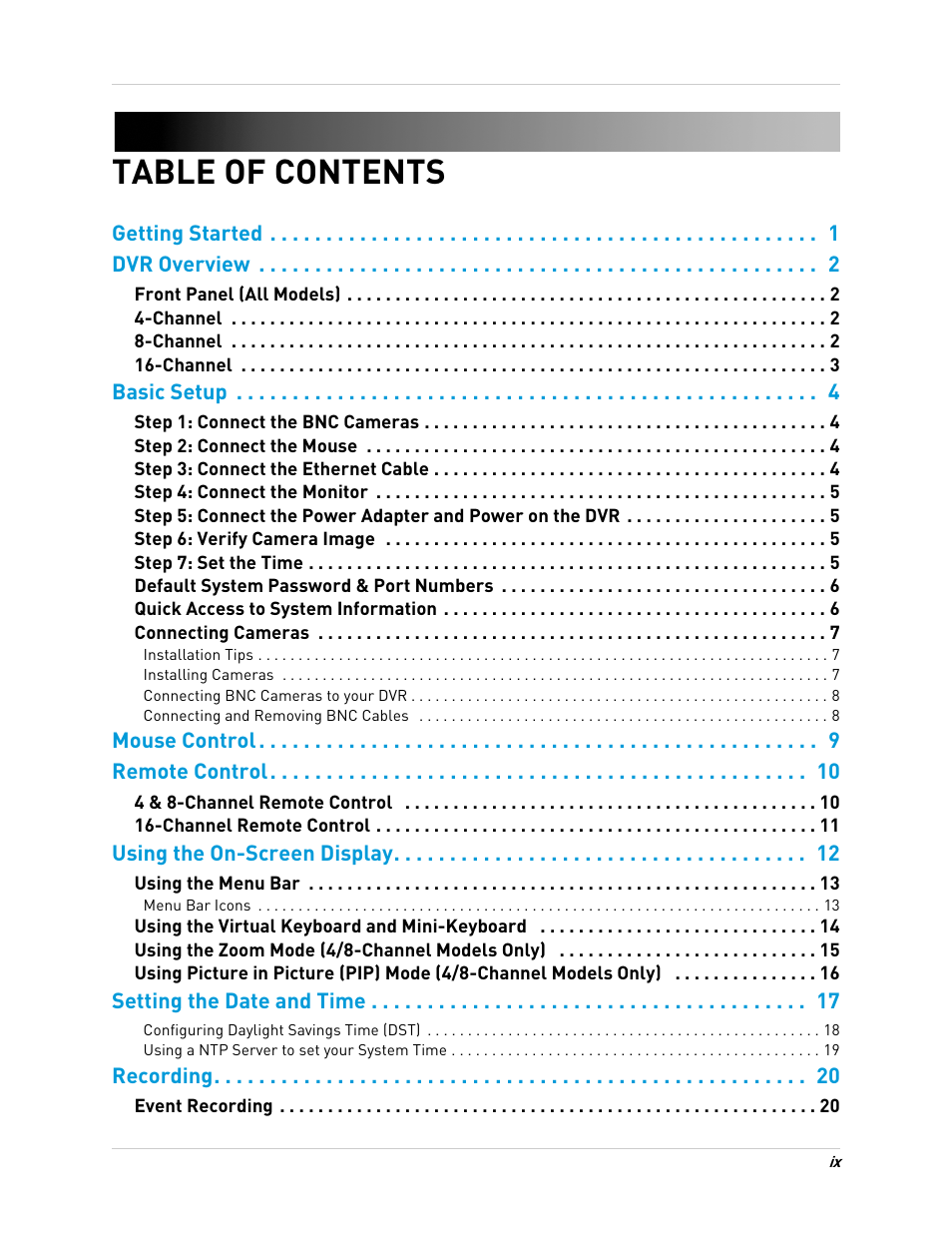 LOREX Technology DIGITAL VIDEO SURVEILLANCE RECORDER LH010 ECO BLACKBOX SERIES User Manual | Page 11 / 128