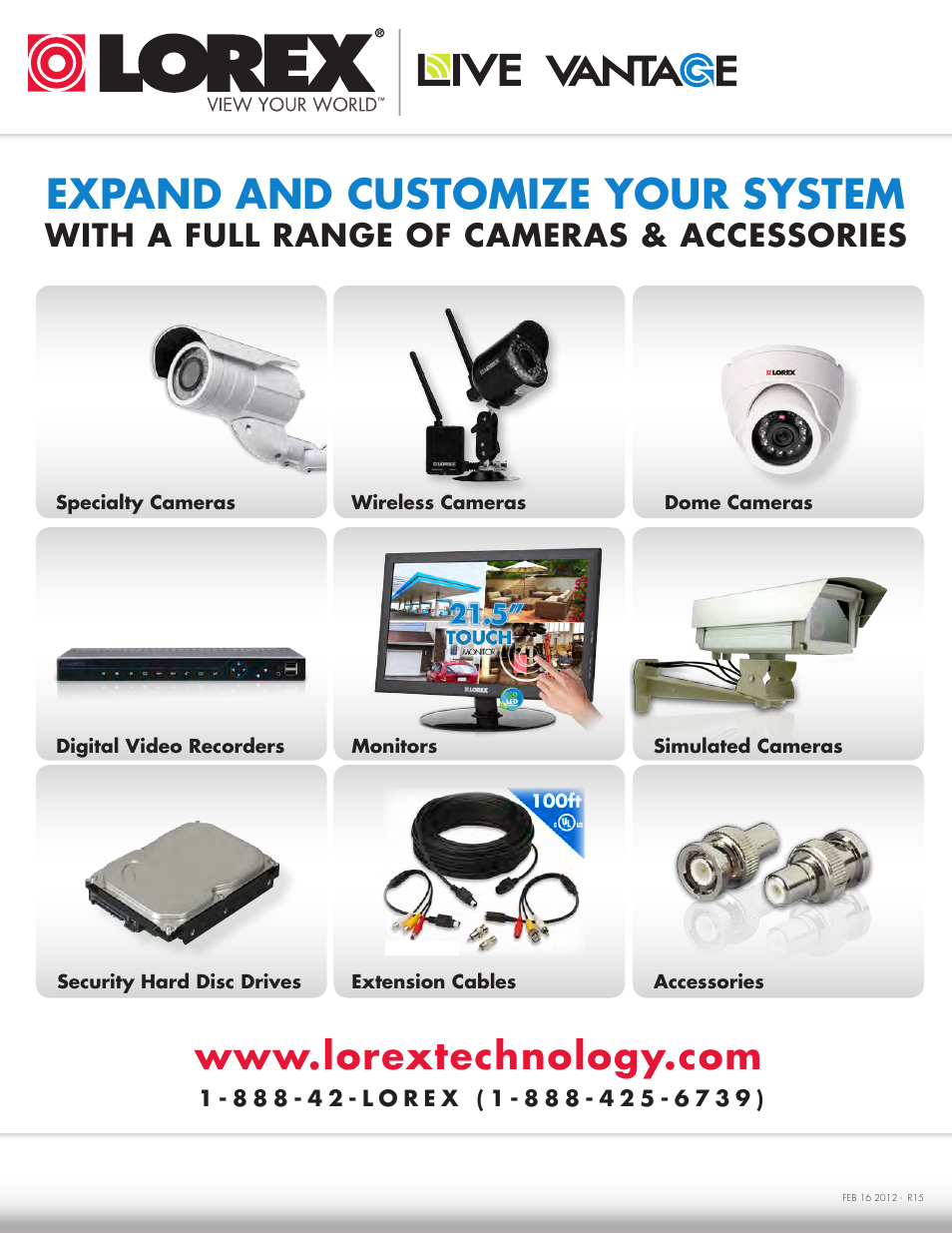 Expand and customize your system, With a full range of cameras & accessories | LOREX Technology DIGITAL VIDEO SURVEILLANCE RECORDER LH010 ECO BLACKBOX SERIES User Manual | Page 128 / 128