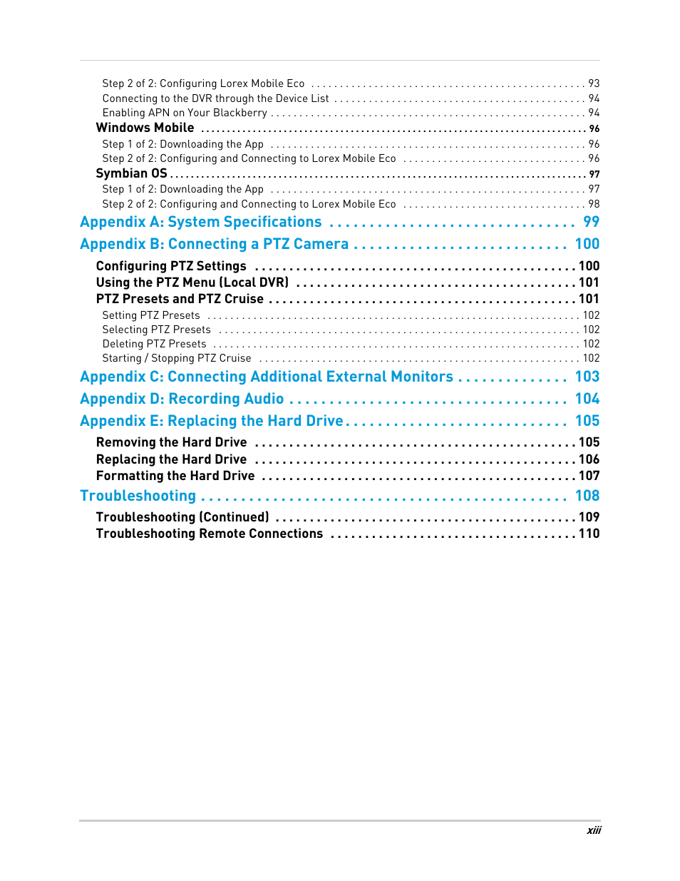 LOREX Technology DIGITAL VIDEO SURVEILLANCE RECORDER LH010 ECO BLACKBOX SERIES User Manual | Page 15 / 128