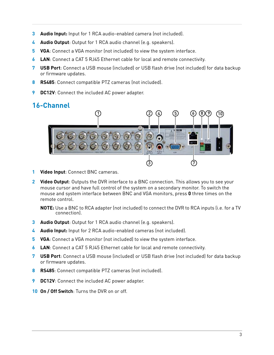 Channel | LOREX Technology DIGITAL VIDEO SURVEILLANCE RECORDER LH010 ECO BLACKBOX SERIES User Manual | Page 19 / 128