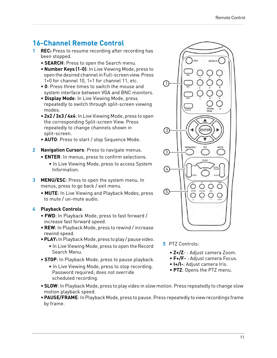 Channel remote control | LOREX Technology DIGITAL VIDEO SURVEILLANCE RECORDER LH010 ECO BLACKBOX SERIES User Manual | Page 27 / 128