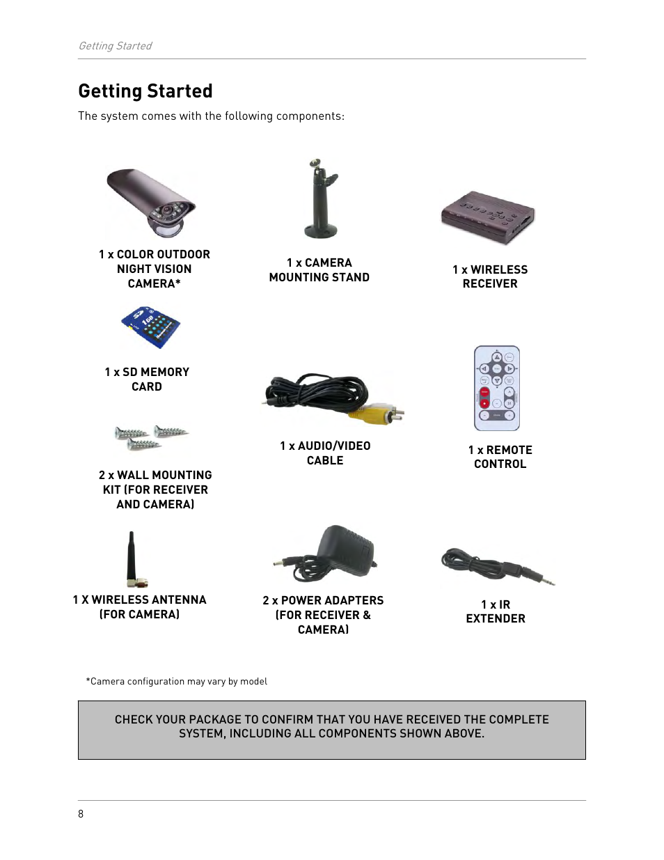 Getting started | LOREX Technology LW2301 User Manual | Page 12 / 64