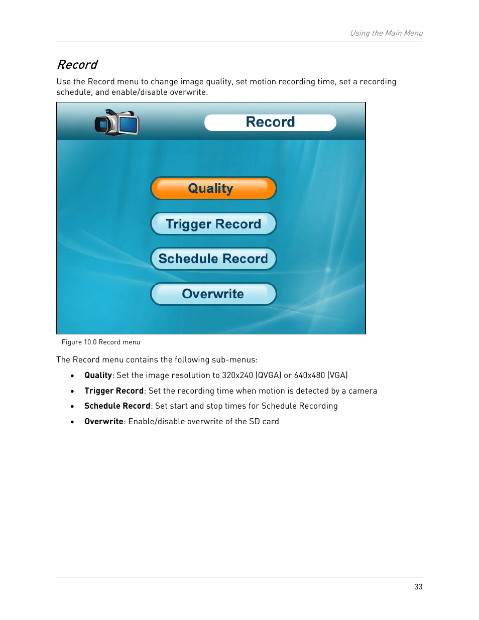 Record | LOREX Technology LW2301 User Manual | Page 37 / 64