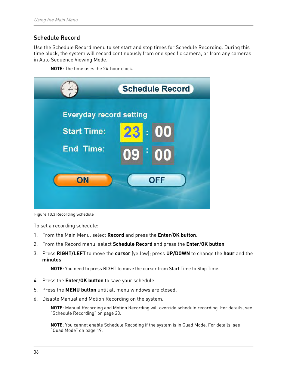 Schedule record | LOREX Technology LW2301 User Manual | Page 40 / 64