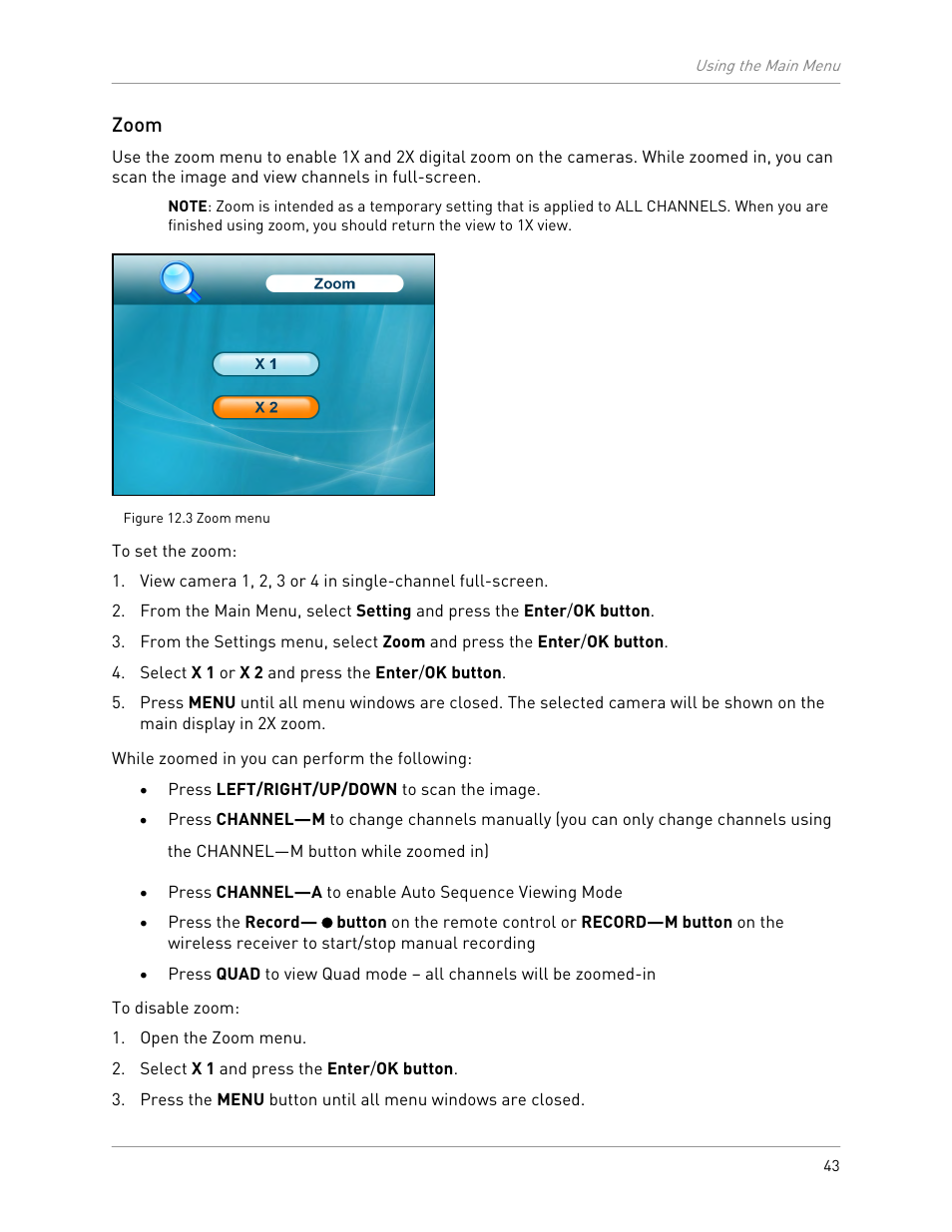 Zoom | LOREX Technology LW2301 User Manual | Page 47 / 64
