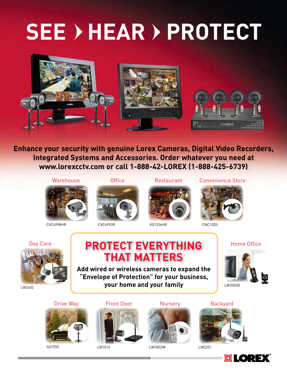 See hear protect, Protect everything that matters | LOREX Technology LW2301 User Manual | Page 64 / 64