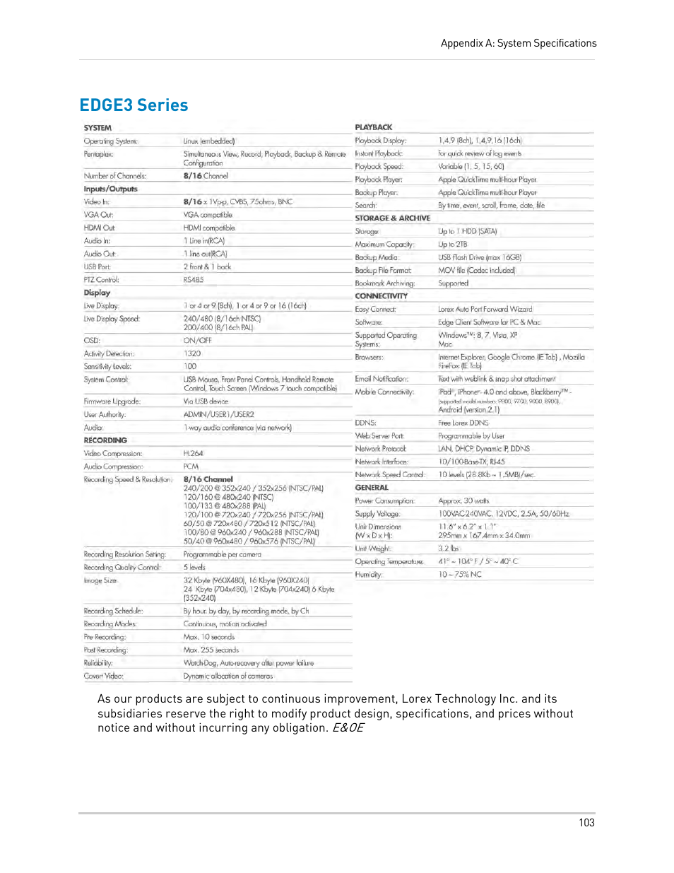 Edge3 series | LOREX Technology LH330 EDGE2 User Manual | Page 121 / 144