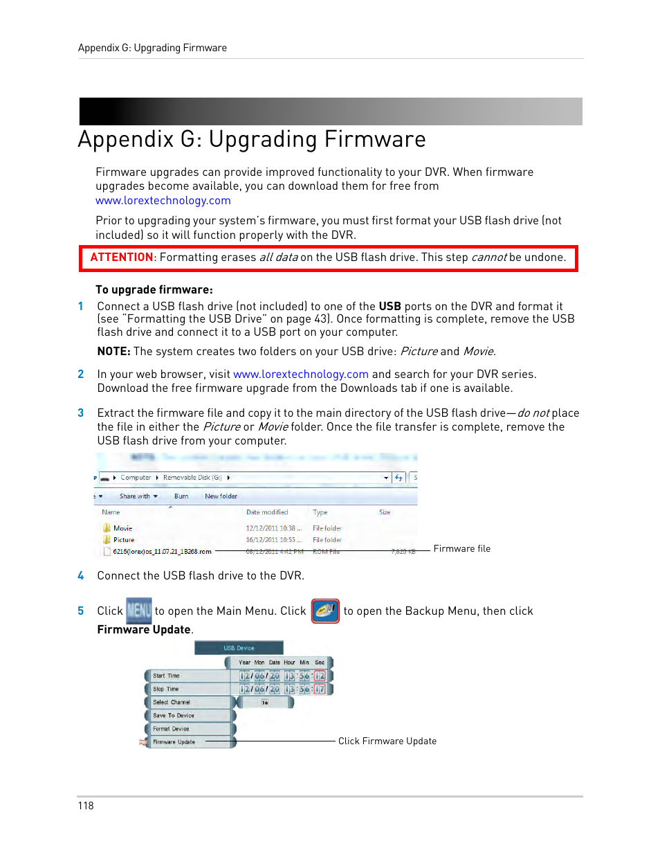 Appendix g: upgrading firmware | LOREX Technology LH330 EDGE2 User Manual | Page 136 / 144