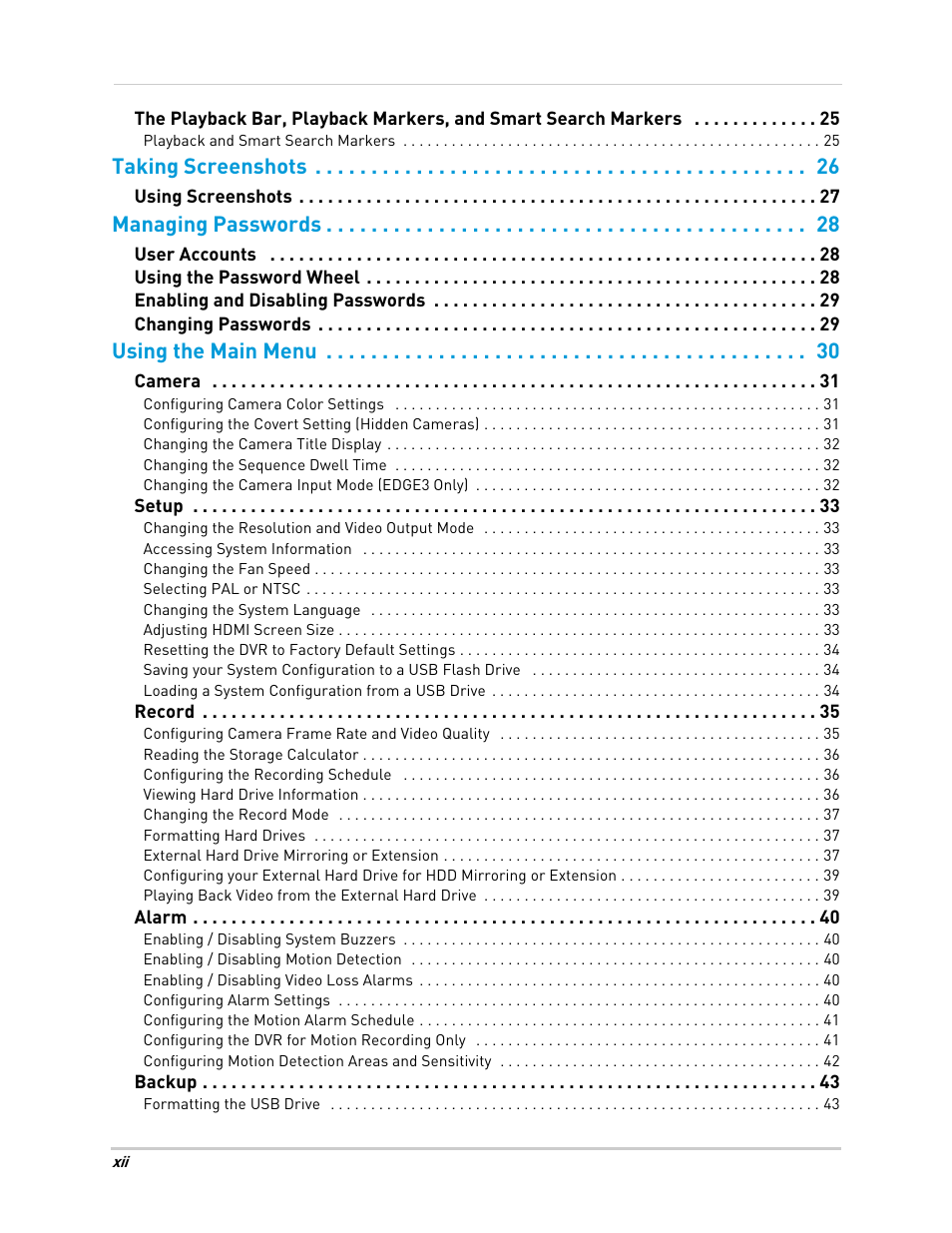 Taking screenshots, Managing passwords, Using the main menu | LOREX Technology LH330 EDGE2 User Manual | Page 14 / 144
