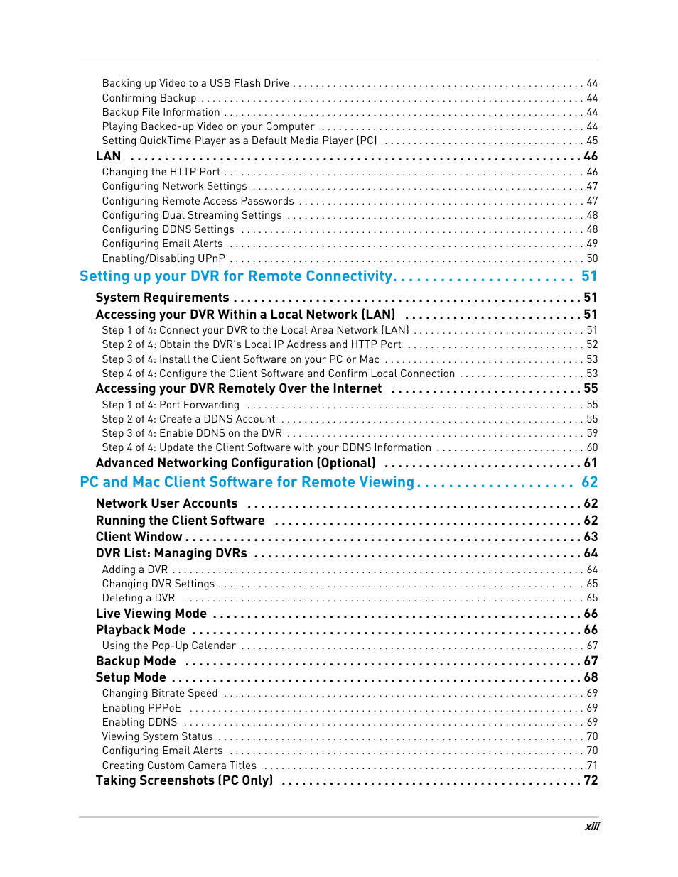 Setting up your dvr for remote connectivity, Pc and mac client software for remote viewing | LOREX Technology LH330 EDGE2 User Manual | Page 15 / 144