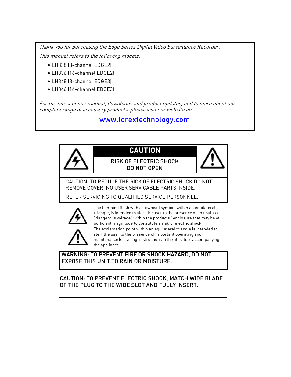LOREX Technology LH330 EDGE2 User Manual | Page 2 / 144