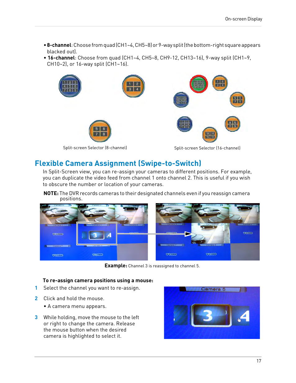 Flexible camera assignment (swipe-to-switch) | LOREX Technology LH330 EDGE2 User Manual | Page 35 / 144