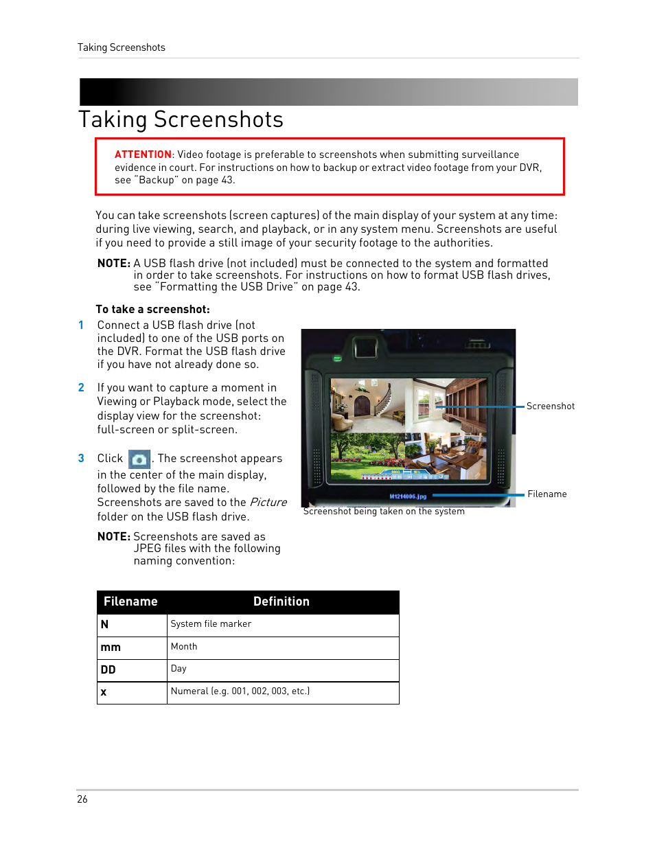 Taking screenshots, See “taking screenshots | LOREX Technology LH330 EDGE2 User Manual | Page 44 / 144