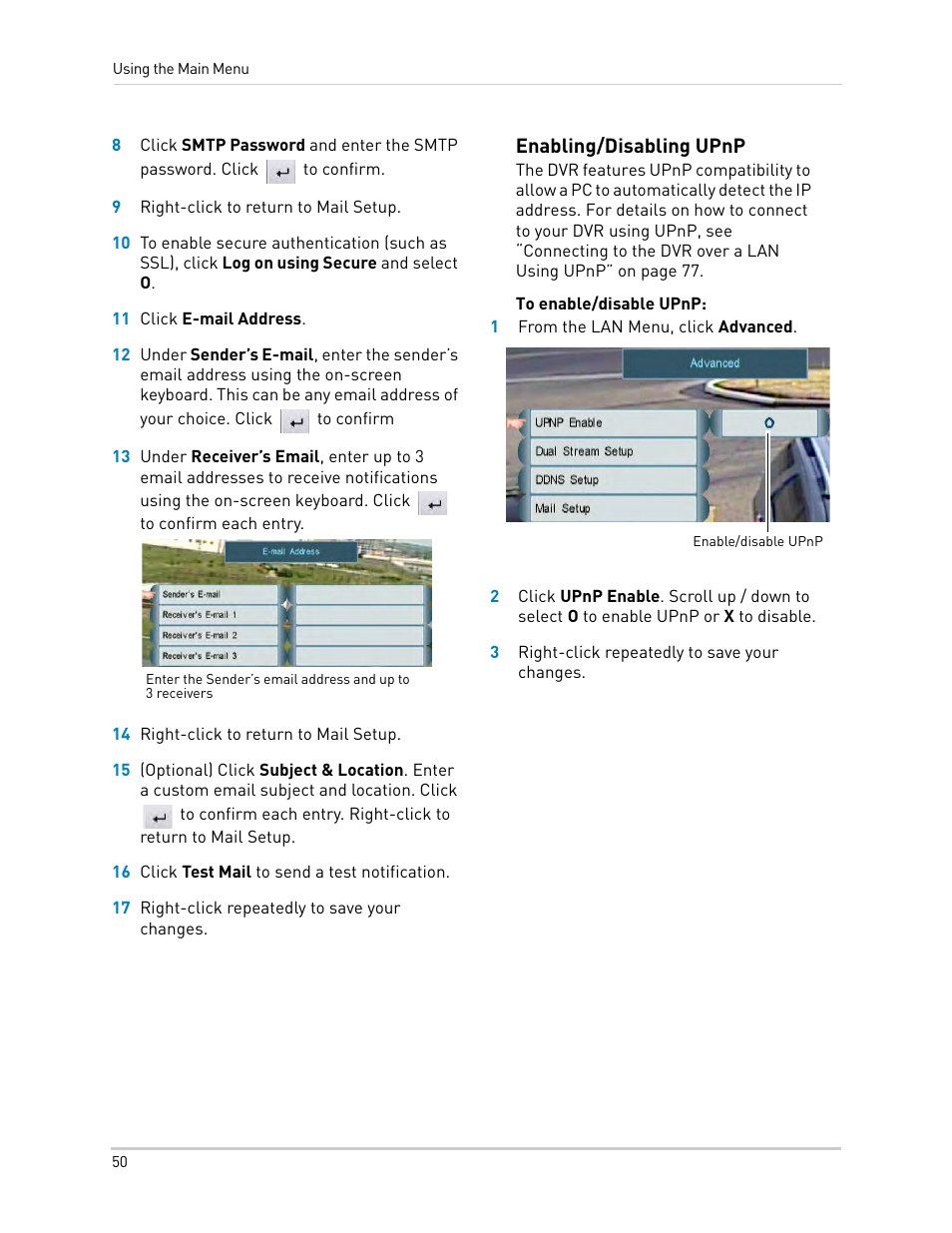 Enabling/disabling upnp | LOREX Technology LH330 EDGE2 User Manual | Page 68 / 144