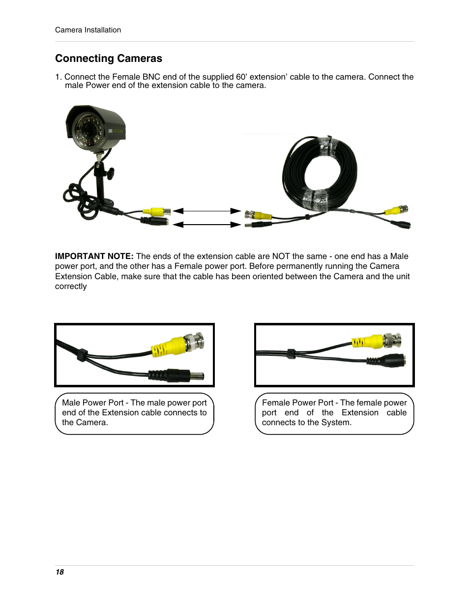 Connecting cameras | LOREX Technology L15LD400 User Manual | Page 18 / 59