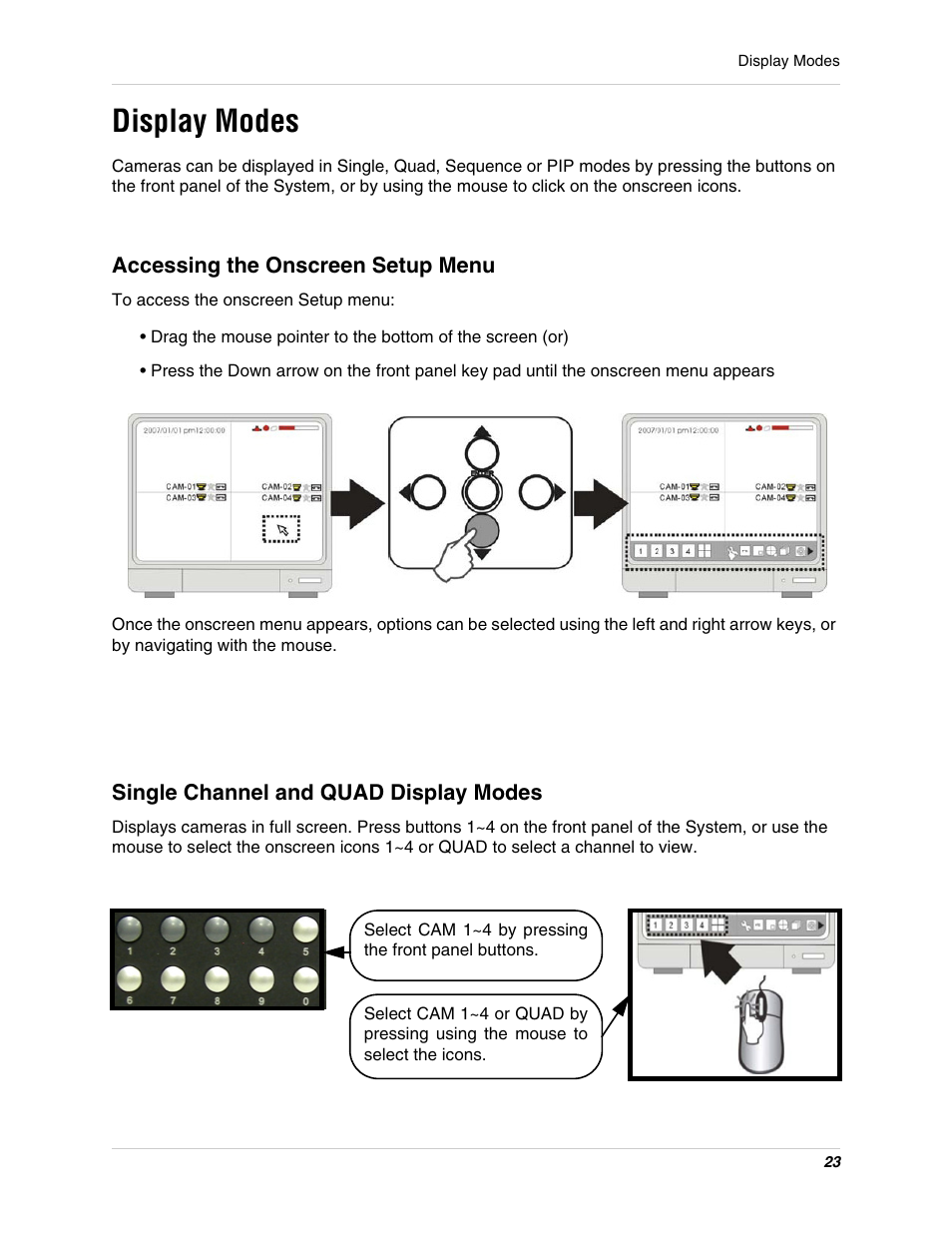 Display modes - 25, Display modes | LOREX Technology L15LD400 User Manual | Page 23 / 59