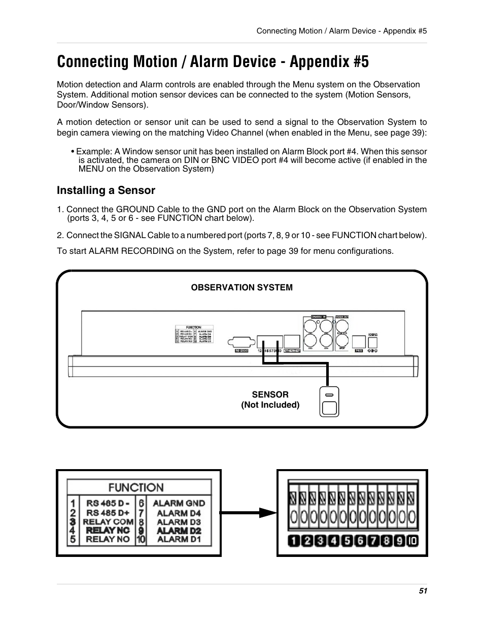 Connecting motion / alarm device - appendix #5 | LOREX Technology L15LD400 User Manual | Page 51 / 59