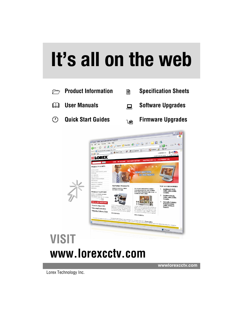 It’s all on the web, Visit | LOREX Technology L15LD400 User Manual | Page 58 / 59