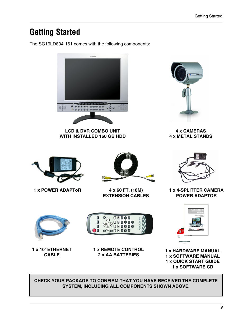 Getting started | LOREX Technology L15LD400 User Manual | Page 9 / 59