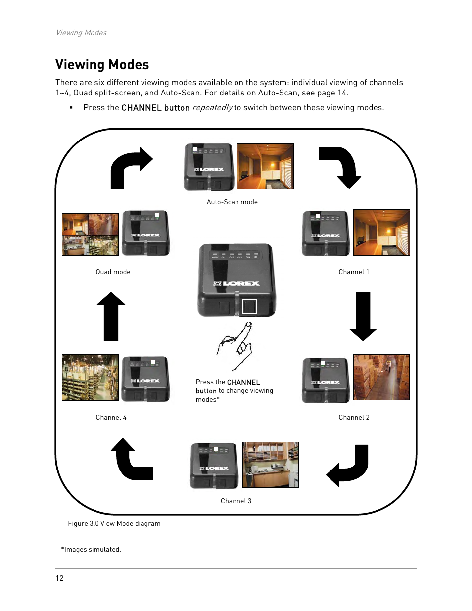 Viewing modes | LOREX Technology LW2100 User Manual | Page 16 / 30